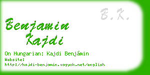 benjamin kajdi business card