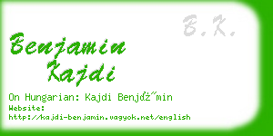 benjamin kajdi business card